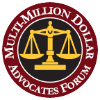 Logo Recognizing Pete Olson Injury Law's affiliation with Multi-Million Dollar Advocates